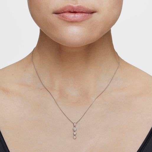 Collier ras du cou en platine avec diamants créés en laboratoire Les Classiques LGD