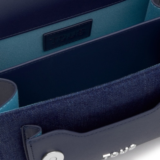 תיק צד Audree קטן בסגנון ג'ינס בצבע כחול