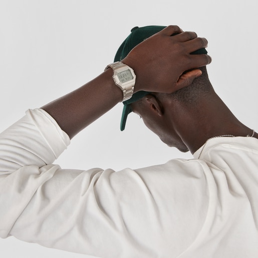 Bel-Air Digital watch with steel strap