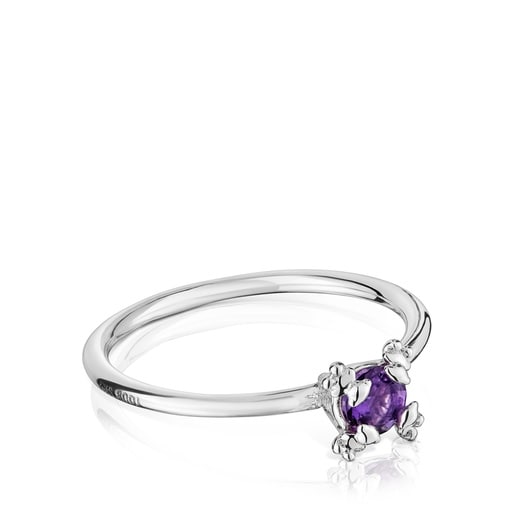 Bague en argent et améthyste Color Pills