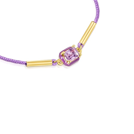 Cord TOUS Vibrant Colors Bracelet with amethyst and enamel