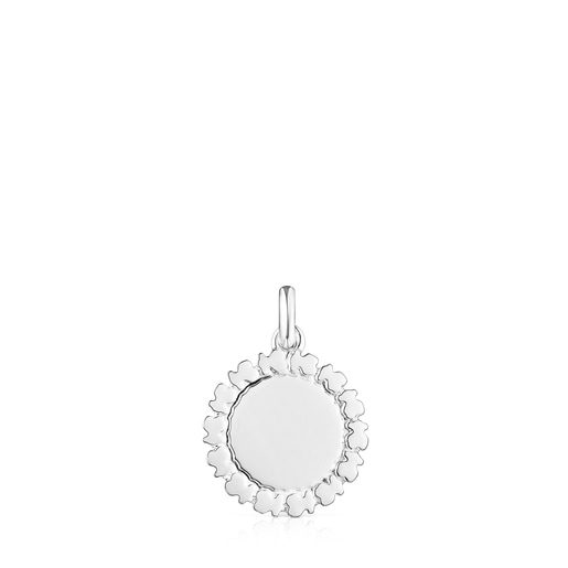 Silver Straight medallion Pendant | TOUS