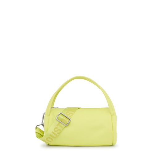 حقيبة دافل صغيرة الحجم باللون الأخضر الليموني من تشكيلة TOUS Miranda Soft