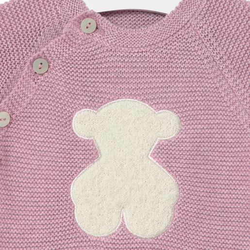 Conjunto de bebé de recién nacido Tricot rosa
