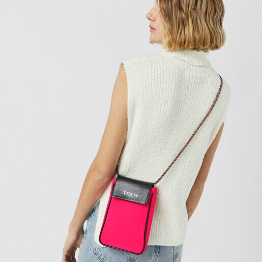 תיק יד TOUS Empire Cotton מיני בצבע ורוד זוהר