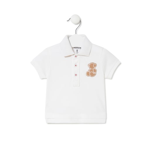 Polo t-shirt in Casual white