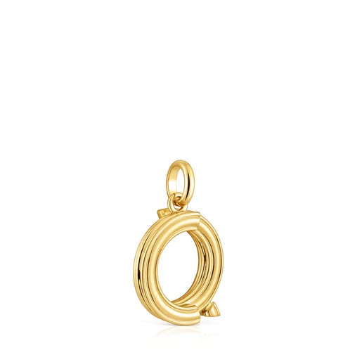 Medium 18kt gold plating over silver letter Q Pendant TOUS Alphabet