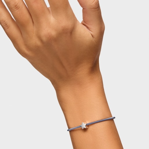 Charm TOUS Mesh Tube de plata motivo estrella 7 mm