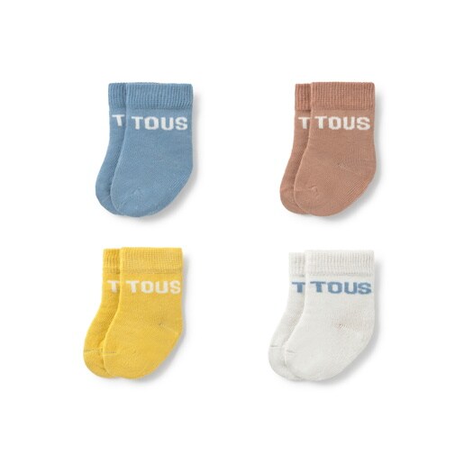 Pack of 4 pairs of baby socks in SSocks unique