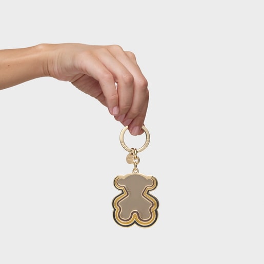 حلقة مفاتيح باللونين الرمادي الداكن والذهبي من التشكيلة Bear Waves