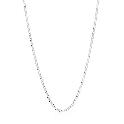 Gargantilla de plata con anillas redondas, 60 cm Chain