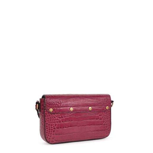 Tous Legacy Wild burgundy leather crossbody bag
