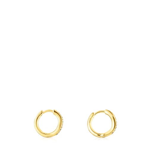 Silver vermeil TOUS Vibrant Colors Hoop earrings with gemstones | TOUS