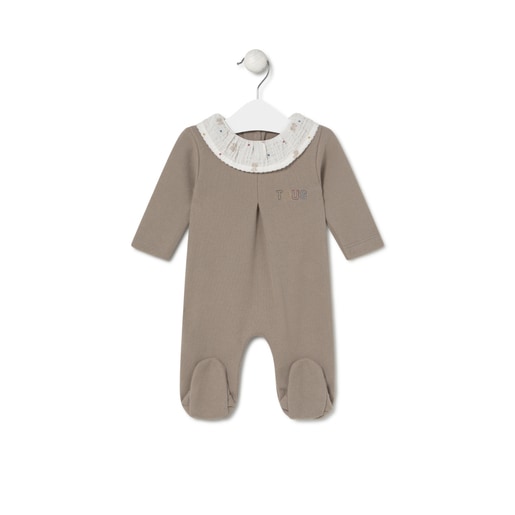 Baby playsuit in Cosmic beige