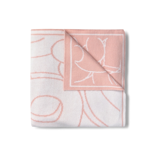 Reversible baby blanket in Nilo pink