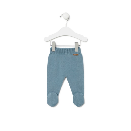 Knitted baby outfit in Tricot blue