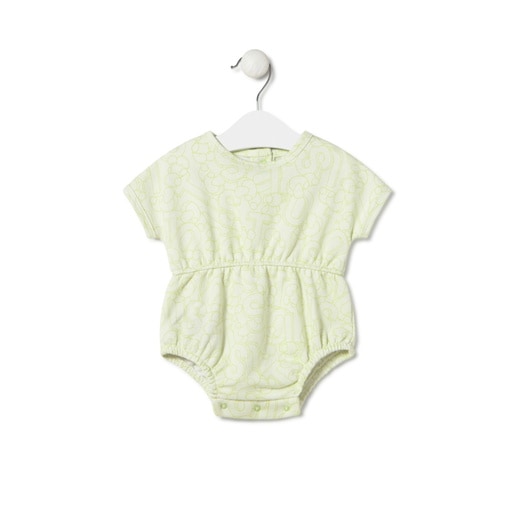 Terry cloth baby jumpsuit in Mix in green TOUS