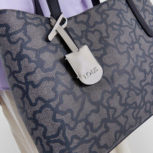 Large black and white Kaos Icon Shopping bag