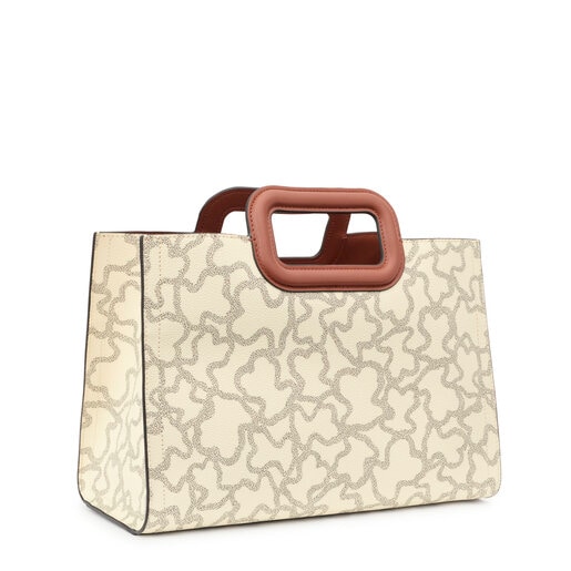 Medium beige Kaos Icon Amaya Shopping bag | TOUS