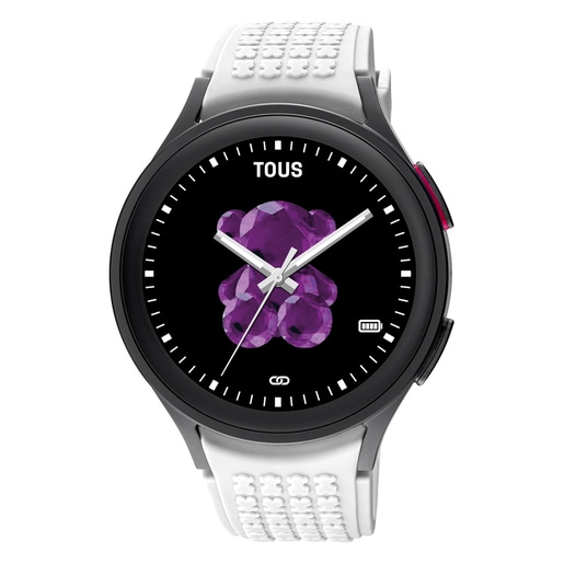 Relógio Samsung Galaxy 5 Pro X TOUS smartwatch de titânio preto com pulseira de silicone preta