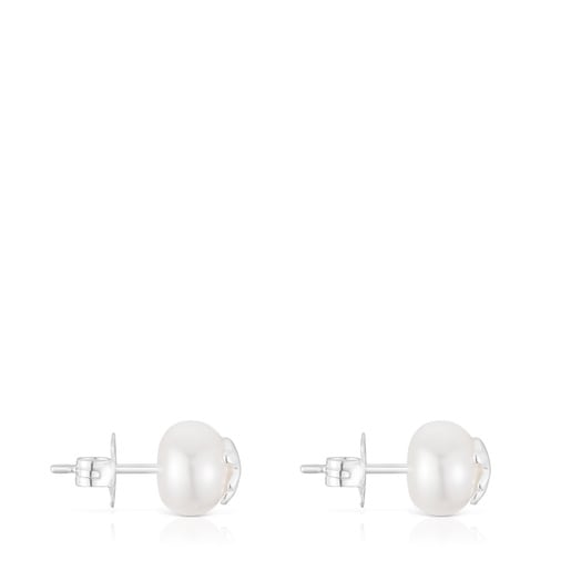 Boucles d’oreilles argent et perles de culture 8,5 mm TOUS Icon Pearl