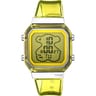 שעון דיגיטלי D-BEAR Fresh עם פוליקרבונט צהוב ופלדה