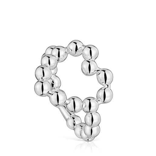 Large silver heart Ring Sugar Party