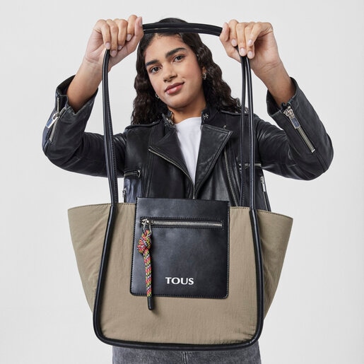 Сумка-тоут среднего размера TOUS Empire Cotton цвета хаки