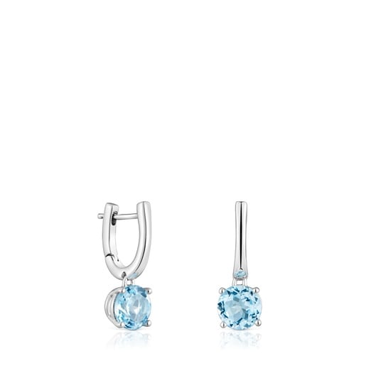 Basic Colors silver and topaz Earrings