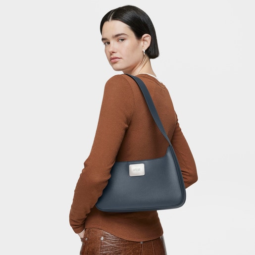 Bolso de hombro gris oscuro TOUS Lucia