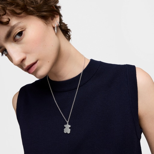 Medium 22mm silver bear Pendant Sweet Dolls