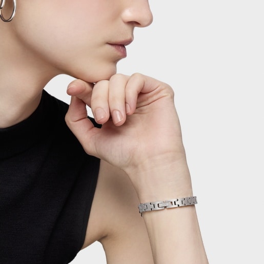 Analog watch with steel bracelet Bold Bear Round