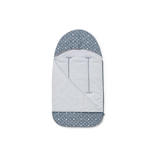 Universal-fit baby footmuff in Soft navy blue