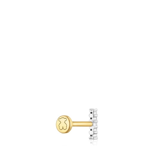 Piercing de oro 14 kt y tira diamantes 8 mm TOUS Basics