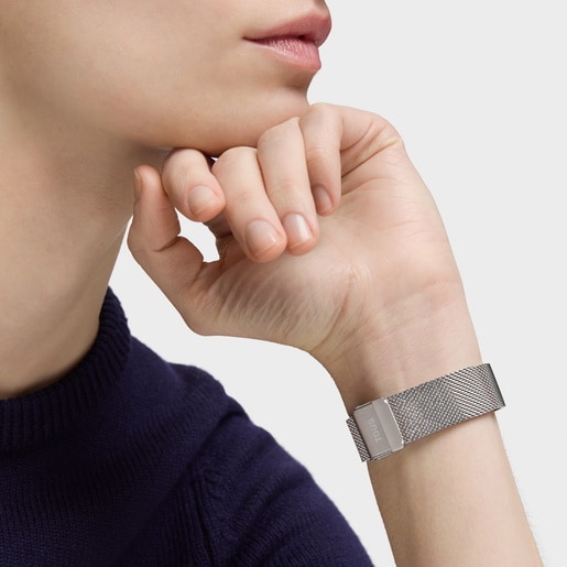 Analog Watch with steel Milanese mesh bracelet Mini Mesh