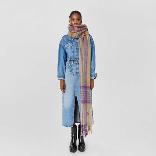 トープカラーのマフラー TOUS Olympe Check