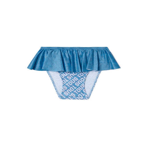 Girls bikini bottoms in Logo blue