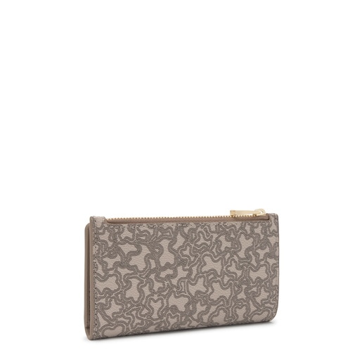 ארנק Kaos Mini Lines בצבע חום-אפרפר