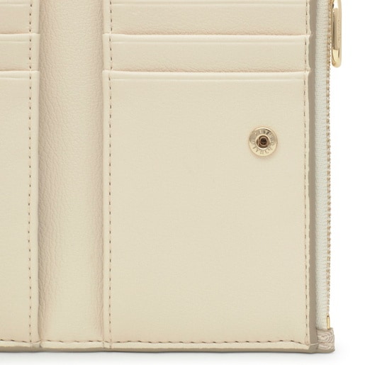 Beige Wallet TOUS Buckles Silhouette