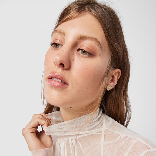 Aros Nenufar de oro y diamantes