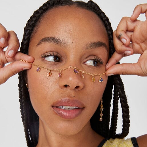 モチーフ付きゴールドコーティング シルバーのブレスレットGregal