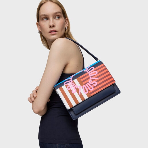 Borsa a tracolla blu navy media Audree TOUS Hanna