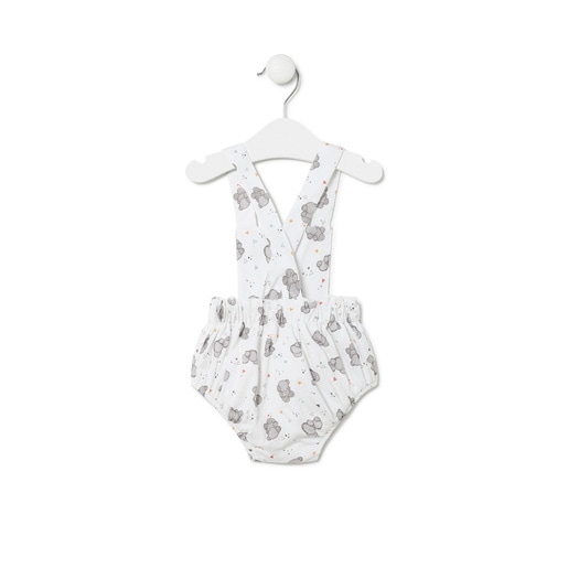 Baby romper in Pic white