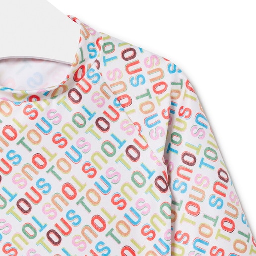 Long-sleeved beach t-shirt in Logo multicolour