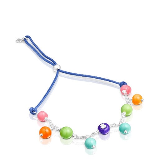 Silver and colored Murano glass TOUS Icon Glass Bracelet