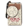 Beige Kaos Icon hanging phone pouch with wallet
