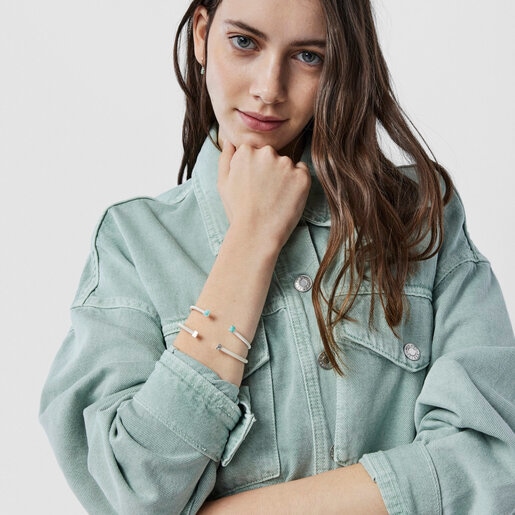 You can buy the fine Mesh Color bracelet in silver with amazonite through  the TOUS online store. Find out how easy it is to buy bracelets at TOUS. |  TOUS