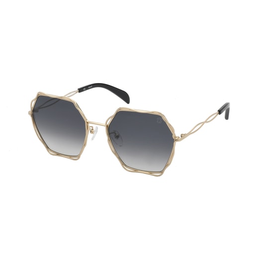 Goldfarbene Sonnenbrille TOUS Hexagon Metal