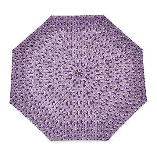 Fiołkowo-różowa składana parasolka TOUS MANIFESTO