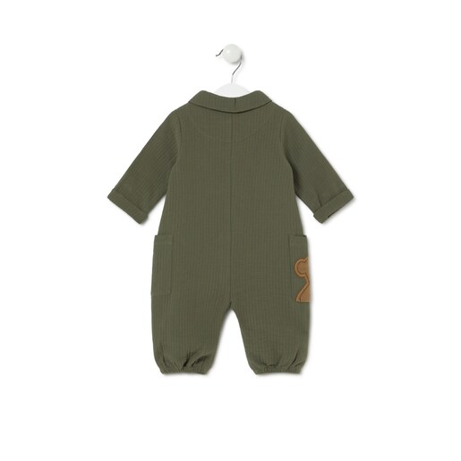 Footless baby playsuit in Green green